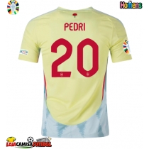 Camisa de Futebol Espanha Pedri Gonzalez #20 Equipamento Secundário Europeu 2024 Manga Curta